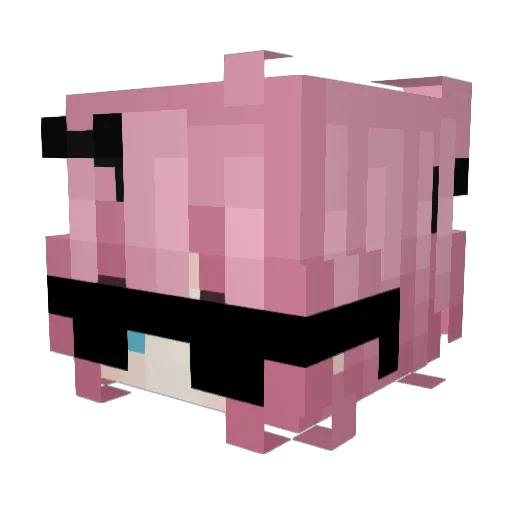 dalllma Minecraft avatar head, 3D render