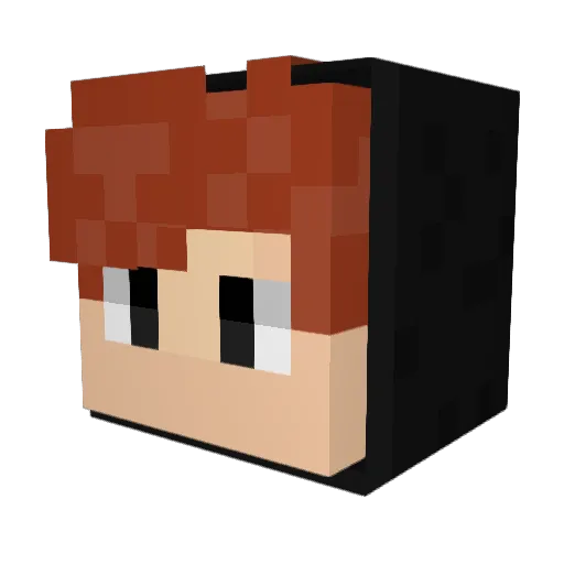 dalltzero Minecraft avatar head, 3D render