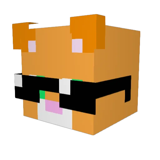 dalsara Minecraft avatar head, 3D render