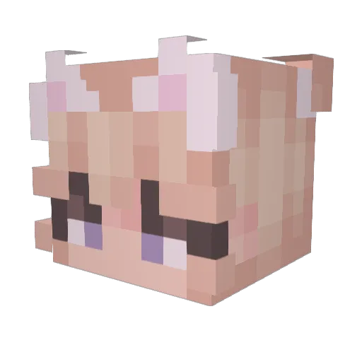 daltalina Minecraft avatar head, 3D render
