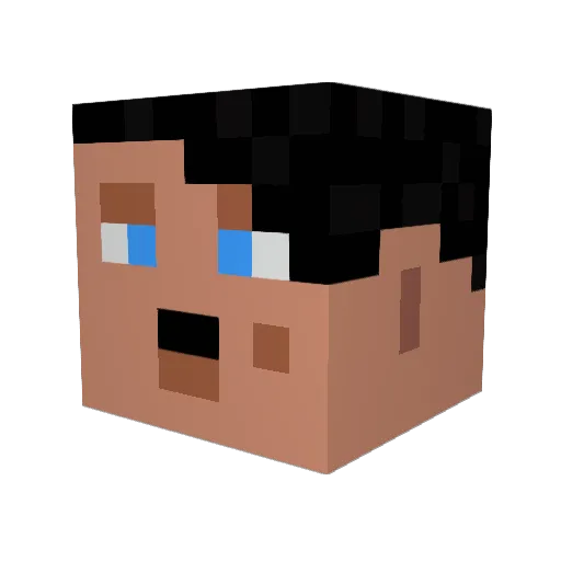 dalton0 Minecraft avatar head, 3D render