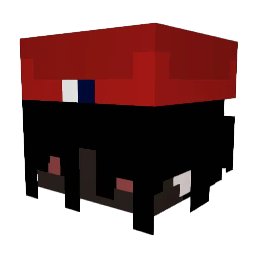 dalua Minecraft avatar head, 3D render