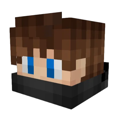 dalvy Minecraft avatar head, 3D render