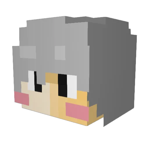 dalzemachi Minecraft avatar head, 3D render