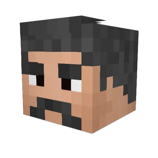 damacchi Minecraft avatar head, 3D render