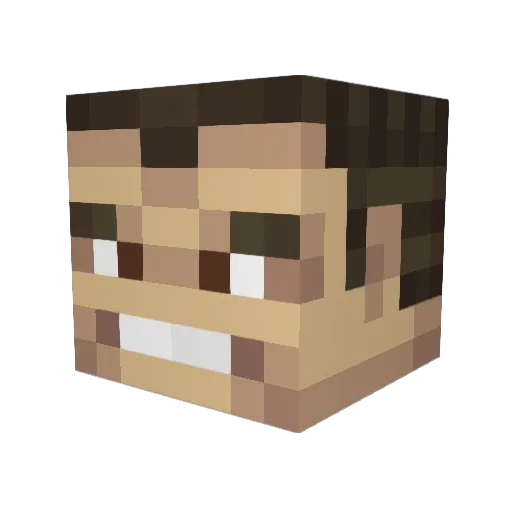 damamaxzx Minecraft avatar head, 3D render