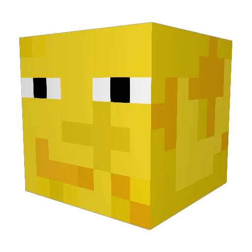 damandoge Minecraft avatar head, 3D render