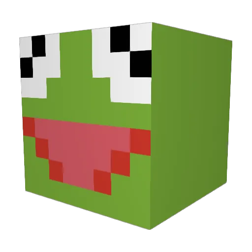 dambaesoju Minecraft avatar head, 3D render
