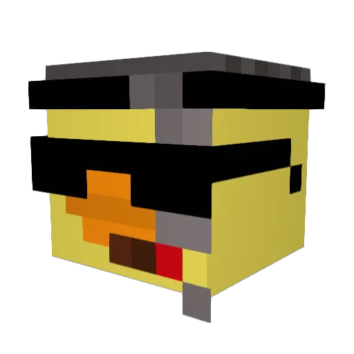 damchicken Minecraft avatar head, 3D render