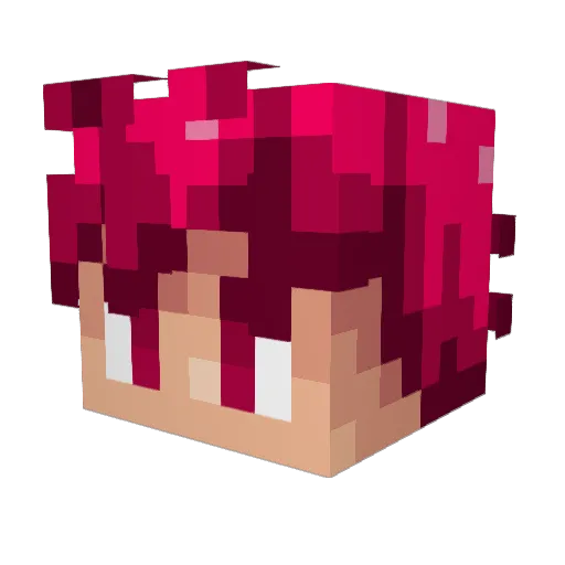 damcla Minecraft avatar head, 3D render