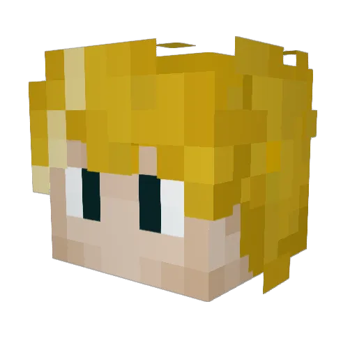 damdaddy Minecraft avatar head, 3D render