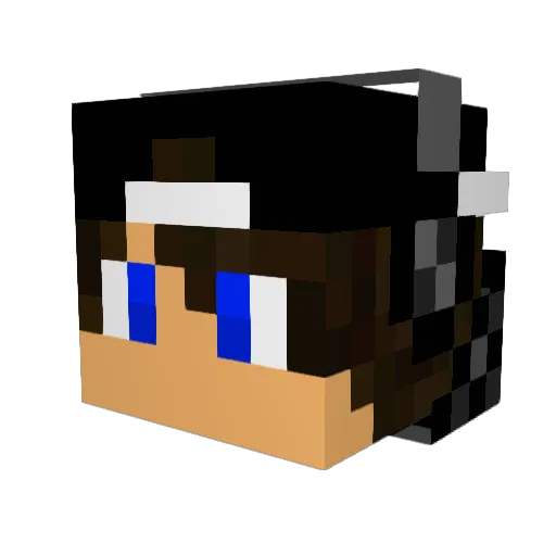 dameacha Minecraft avatar head, 3D render