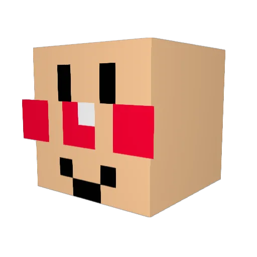 dameja Minecraft avatar head, 3D render