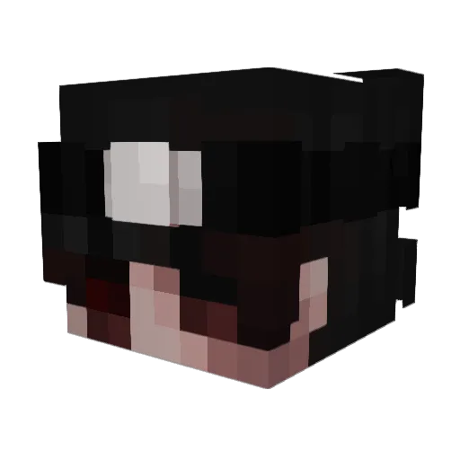 dameke Minecraft avatar head, 3D render