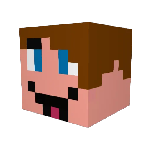 damiengazaix Minecraft avatar head, 3D render