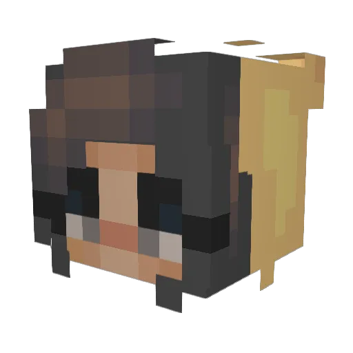 damiknee Minecraft avatar head, 3D render