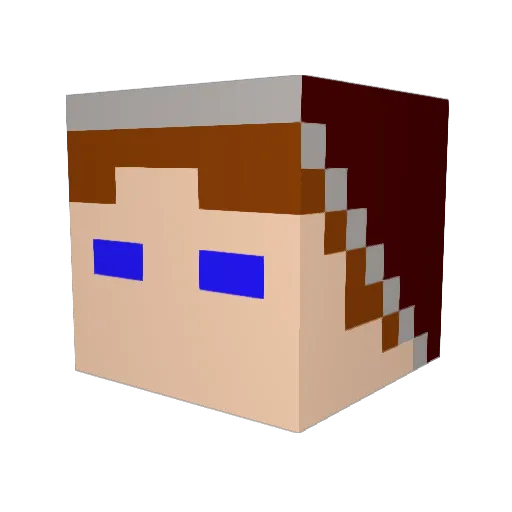 damionf Minecraft avatar head, 3D render