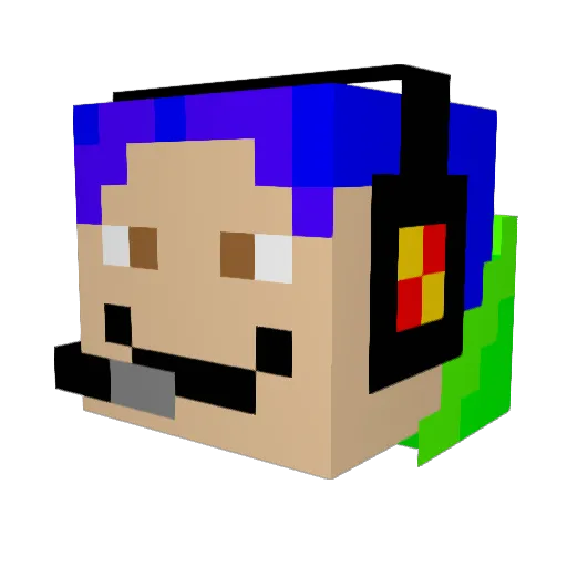 damios123 Minecraft avatar head, 3D render