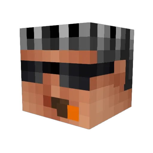 damixtaz Minecraft avatar head, 3D render