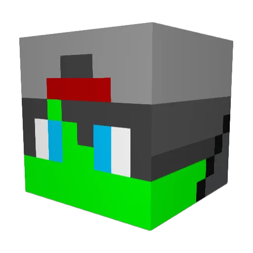 damon250 Minecraft avatar head, 3D render