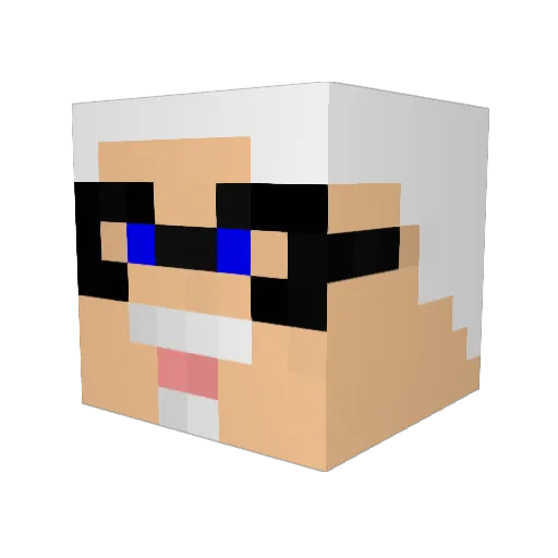 damon58 Minecraft avatar head, 3D render