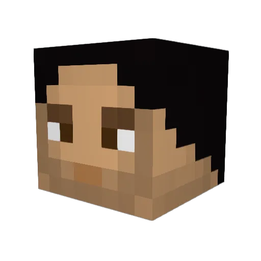 dampa88 Minecraft avatar head, 3D render