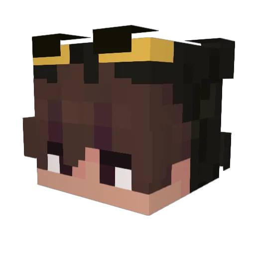 dampr Minecraft avatar head, 3D render