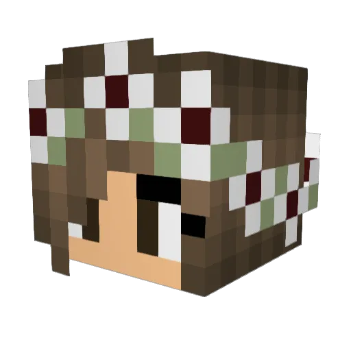 damson1 Minecraft avatar head, 3D render