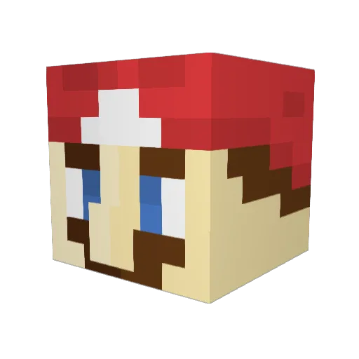 damuffnman Minecraft avatar head, 3D render