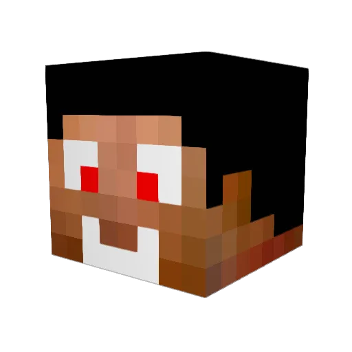 damzrk Minecraft avatar head, 3D render
