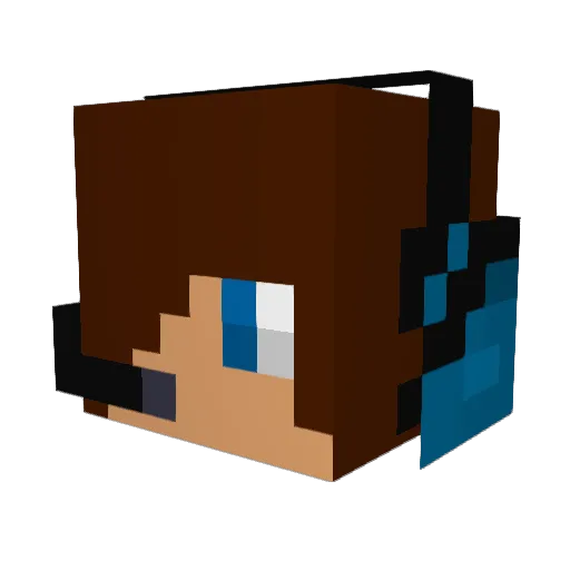 dan1b Minecraft avatar head, 3D render