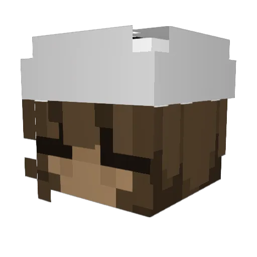 dan1kuh Minecraft avatar head, 3D render