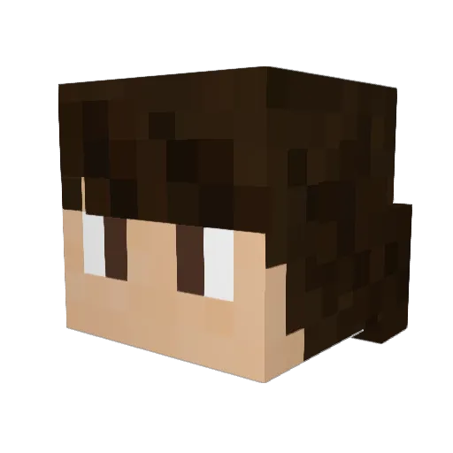 dan313 Minecraft avatar head, 3D render