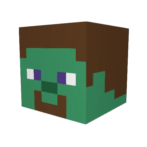 danamal_ Minecraft avatar head, 3D render
