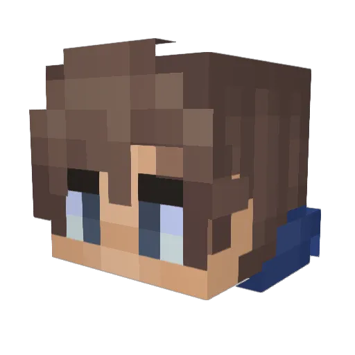 danamiteee Minecraft avatar head, 3D render