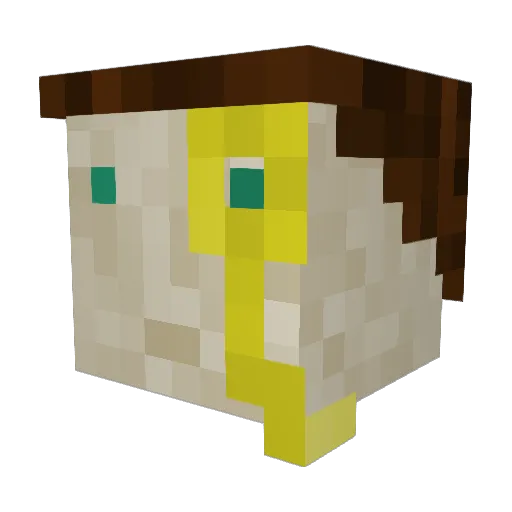 danander3 Minecraft avatar head, 3D render