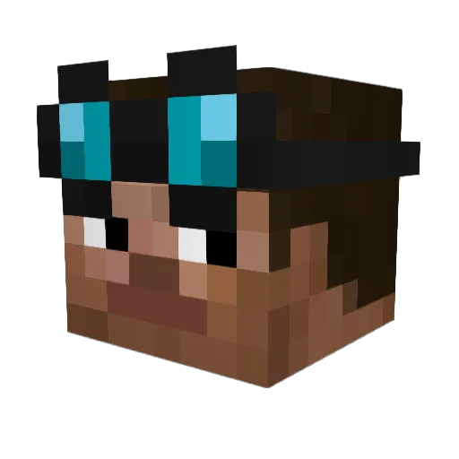 danatelloo Minecraft avatar head, 3D render