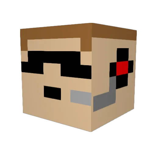 danburydude Minecraft avatar head, 3D render