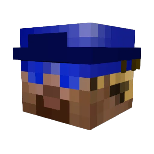 dancazam Minecraft avatar head, 3D render