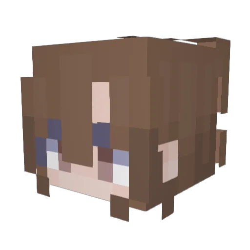 dance8080 Minecraft avatar head, 3D render