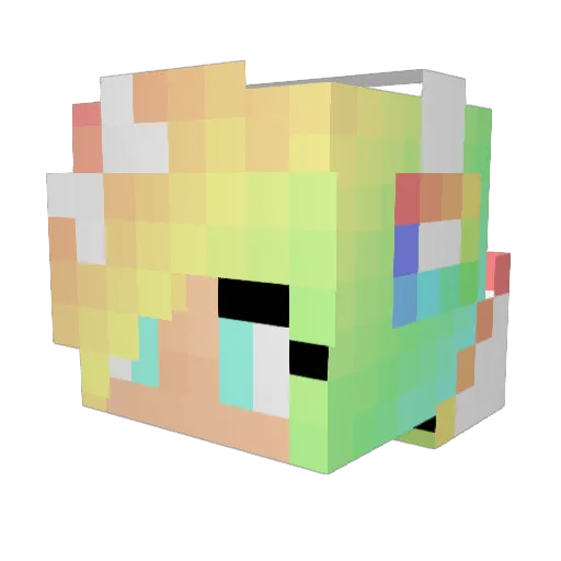 dancebay101 Minecraft avatar head, 3D render