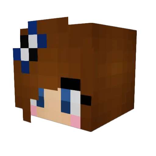 dancedudette2 Minecraft avatar head, 3D render