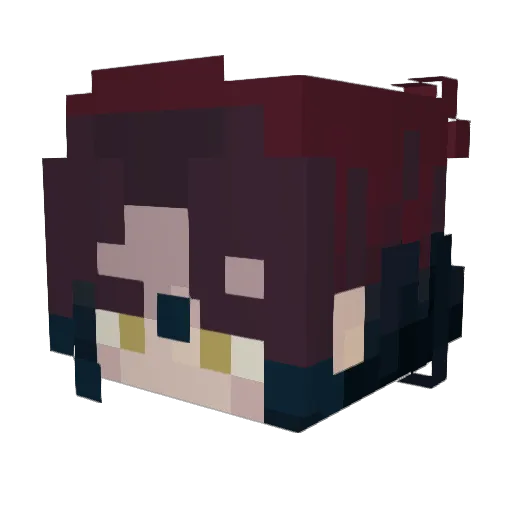 dancemacabre Minecraft avatar head, 3D render