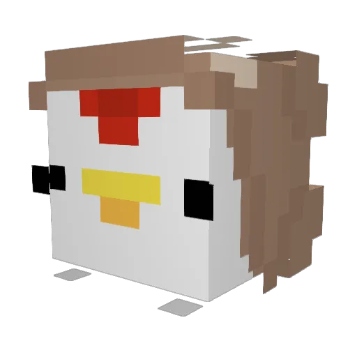 dancemom145 Minecraft avatar head, 3D render