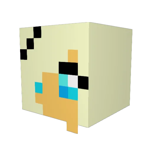 dancer12602 Minecraft avatar head, 3D render