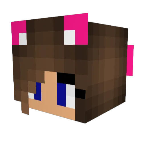 dancer201 Minecraft avatar head, 3D render