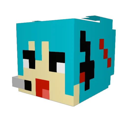 dancer5x1 Minecraft avatar head, 3D render