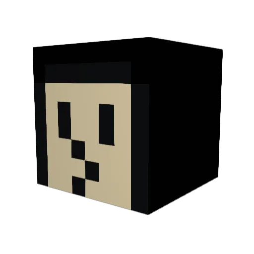 danceren Minecraft avatar head, 3D render