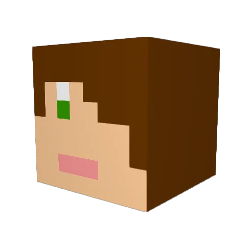 dancerock Minecraft avatar head, 3D render