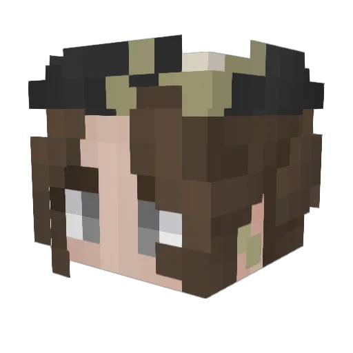 dandandani Minecraft avatar head, 3D render